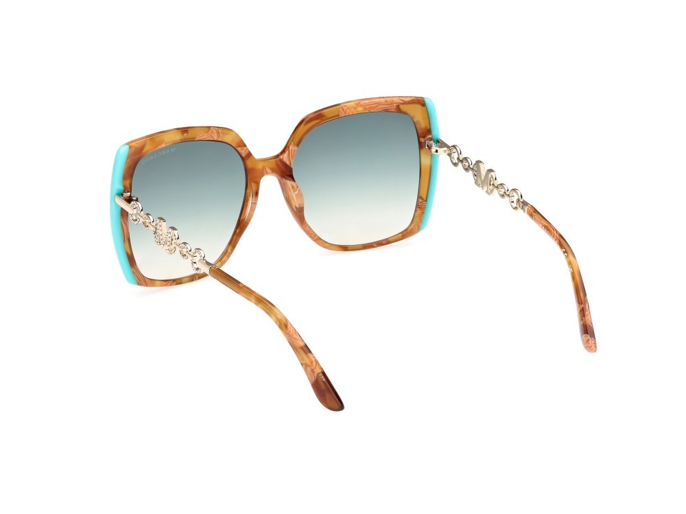 Sunglasses Guess by Marciano GM00005 (56P) color marrone chiaro - avana shape square lenses verde sfumato