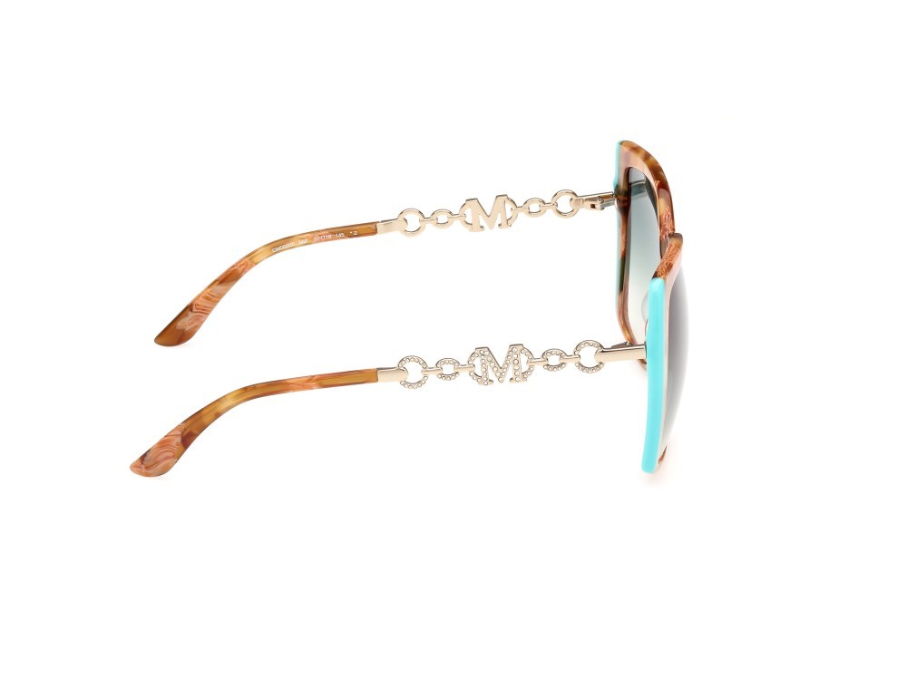 Sunglasses Guess by Marciano GM00005 (56P) color marrone chiaro - avana shape square lenses verde sfumato
