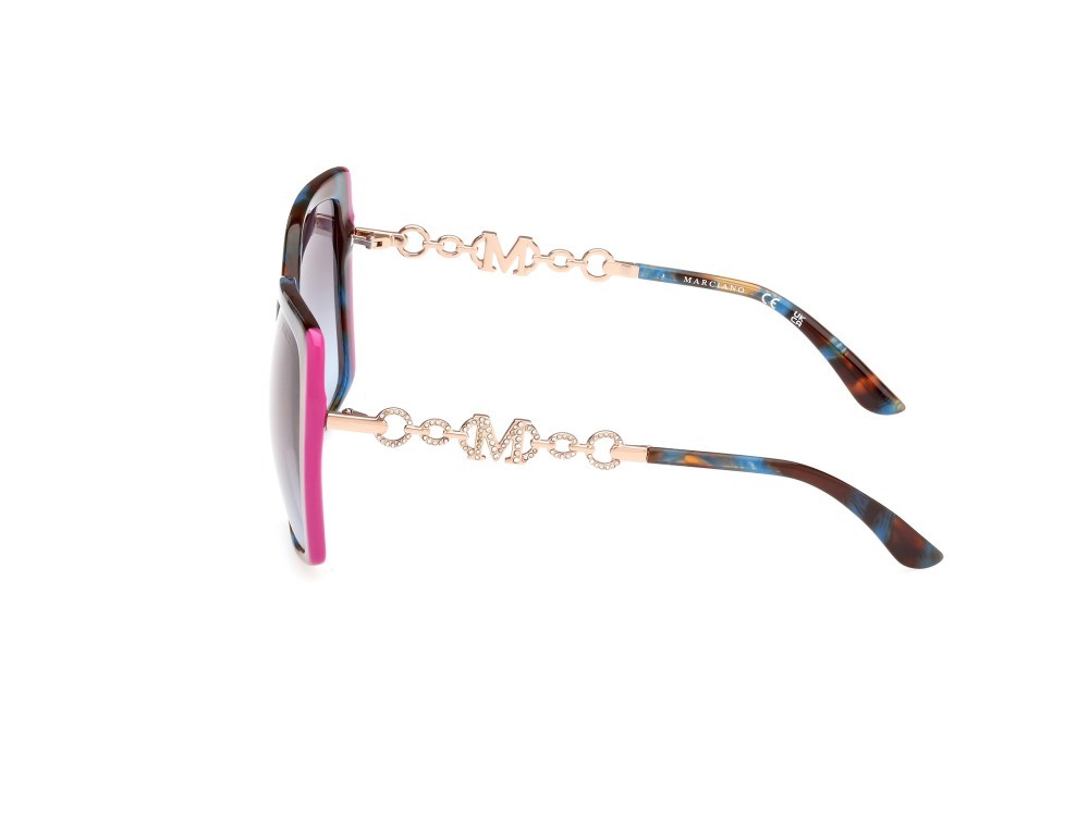 Sunglasses Guess by Marciano GM00005 (92W) color blu - avana shape square lenses blu sfumato