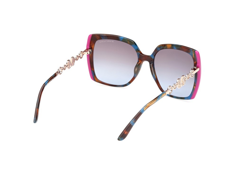 Sunglasses Guess by Marciano GM00005 (92W) color blu - avana shape square lenses blu sfumato
