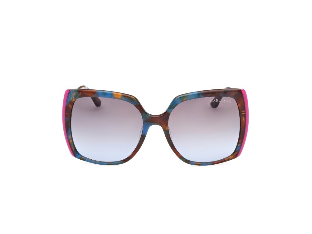 Sunglasses Guess by Marciano GM00005 (92W) color blu - avana shape square lenses blu sfumato
