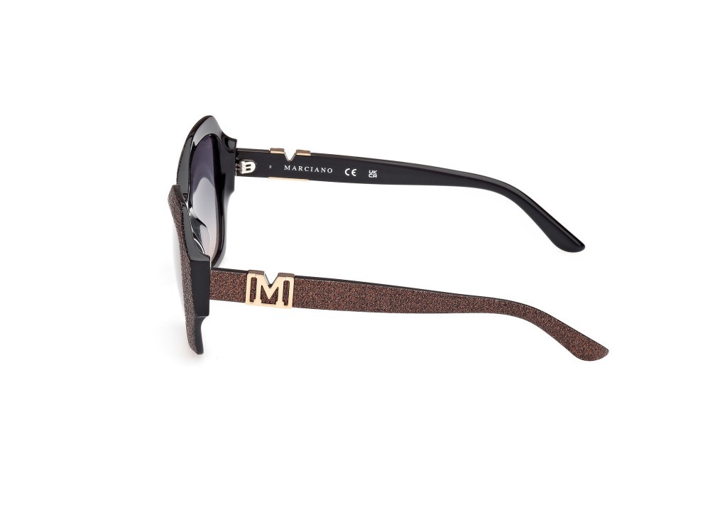 Sonnenbrillen Guess by Marciano GM00007 (05W) farbe nero lucido form geometrisch gläser blu sfumato