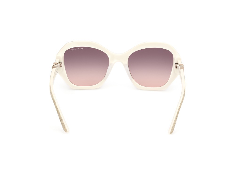 Sonnenbrillen Guess by Marciano GM00007 (25F) farbe avorio lucido form geometrisch gläser marrone sfumato