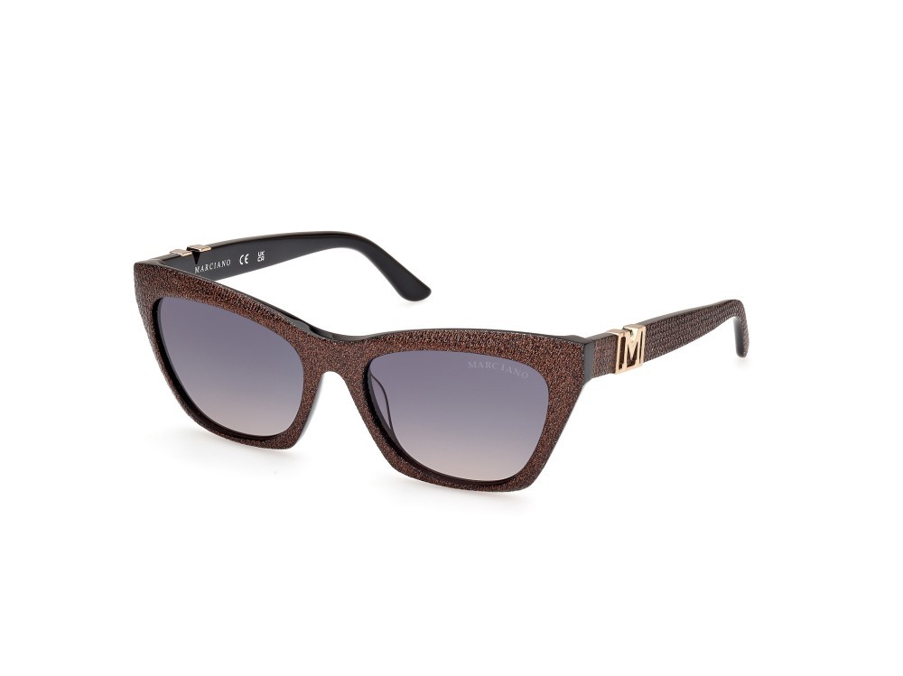 Sonnenbrillen Guess by Marciano GM00008 (05W) farbe nero lucido form cat-eye gläser blu sfumato