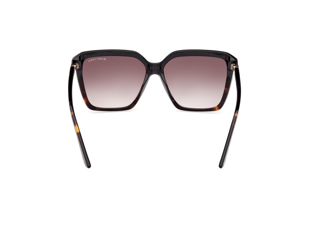 Sunglasses Guess by Marciano GM00009 (05B) color nero lucido shape square lenses fumo grad.