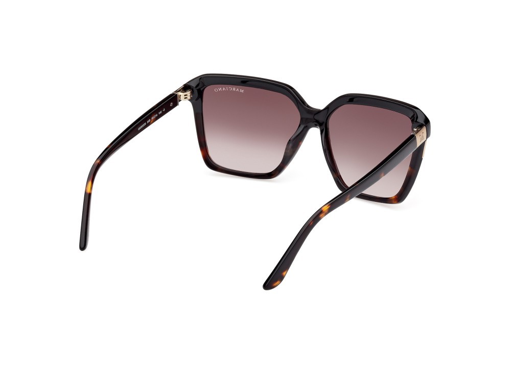 Sunglasses Guess by Marciano GM00009 (05B) color nero lucido shape square lenses fumo grad.
