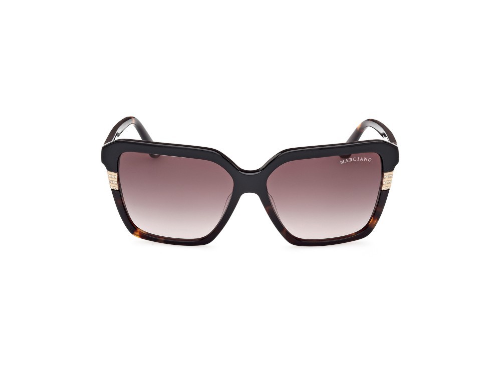 Sunglasses Guess by Marciano GM00009 (05B) color nero lucido shape square lenses fumo grad.