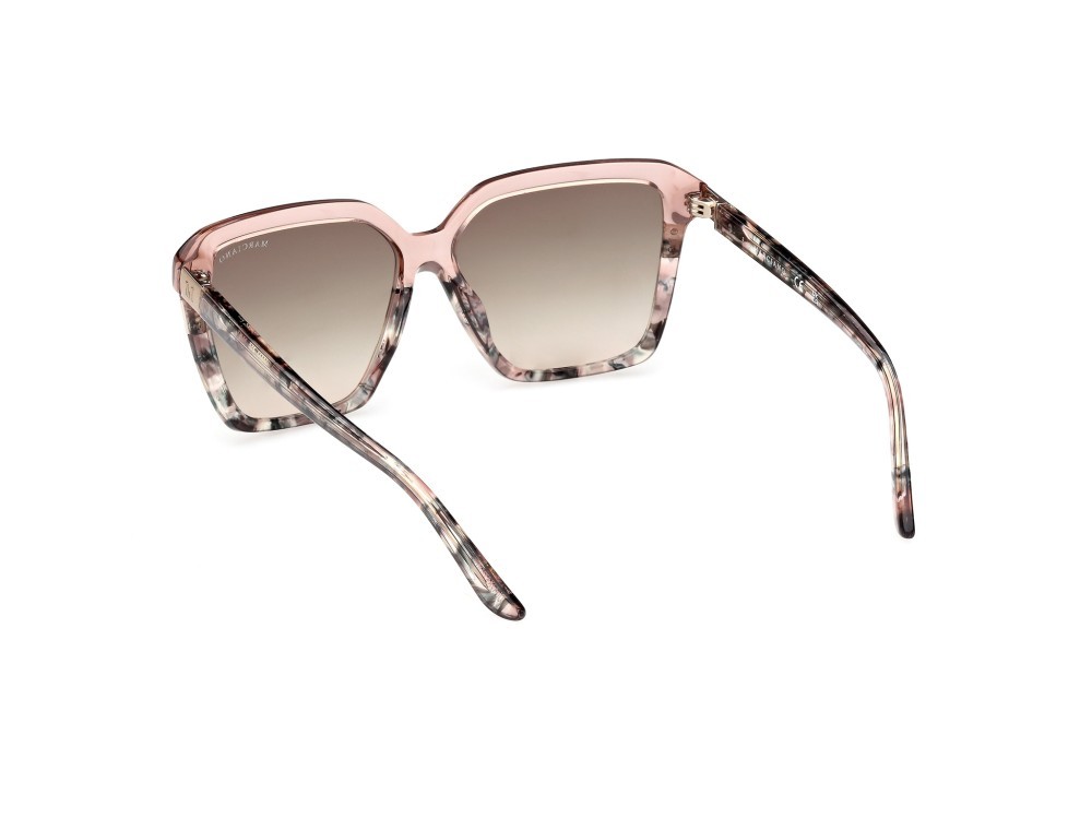 Sunglasses Guess by Marciano GM00009 (53P) color avorio lucido shape square lenses verde sfumato