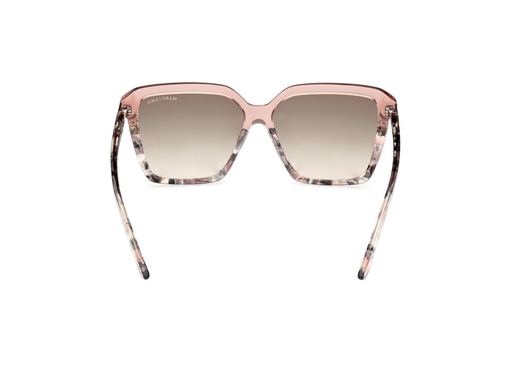 Sunglasses Guess by Marciano GM00009 (53P) color avorio lucido shape square lenses verde sfumato