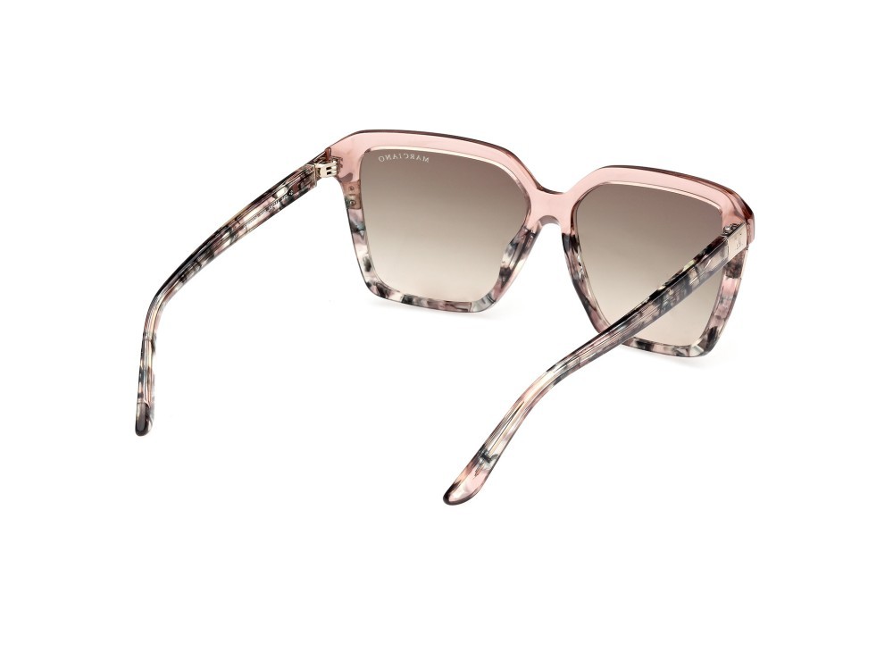 Sunglasses Guess by Marciano GM00009 (53P) color avorio lucido shape square lenses verde sfumato