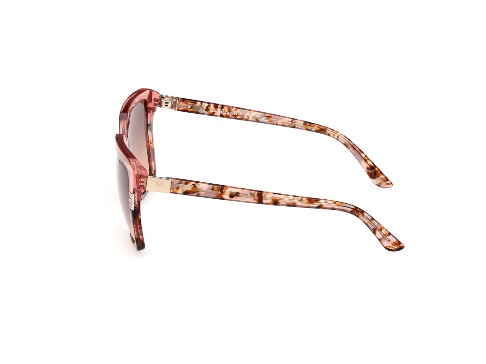 Sonnenbrillen Guess by Marciano GM00009 (74F) farbe rosa chiaro lucido form quadratisch gläser marrone sfumato