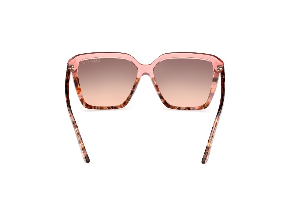 Sonnenbrillen Guess by Marciano GM00009 (74F) farbe rosa chiaro lucido form quadratisch gläser marrone sfumato