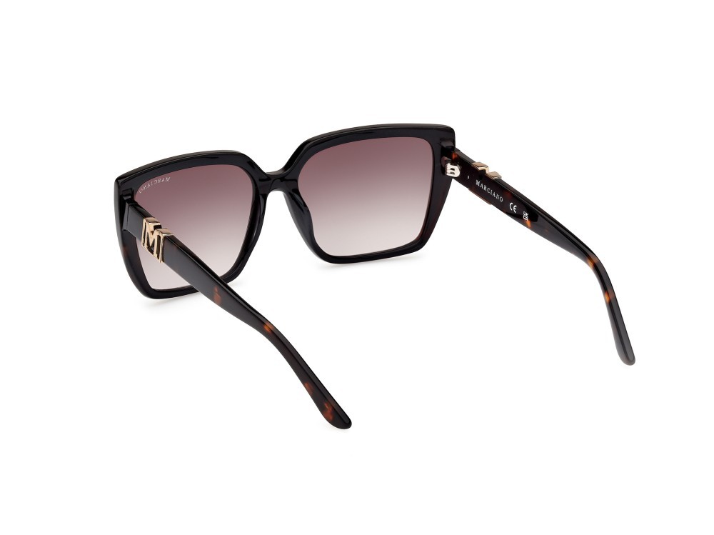 Occhiali da sole Guess by Marciano GM00012 (05B) colore nero lucido - avana scura forma quadrato lenti fumo grad.