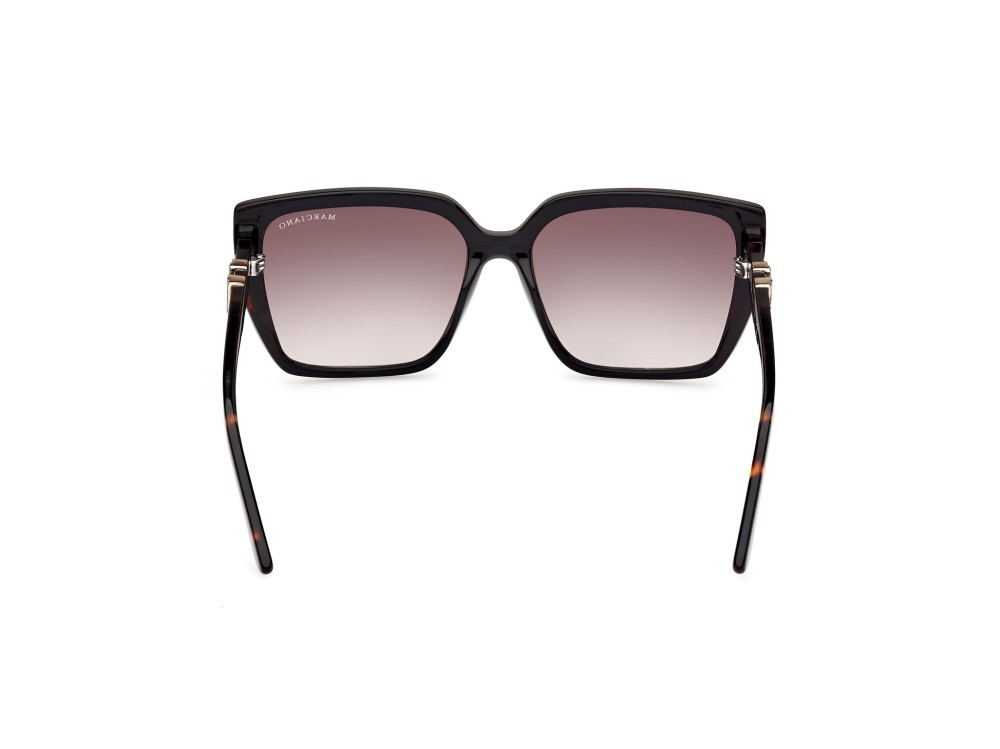 Occhiali da sole Guess by Marciano GM00012 (05B) colore nero lucido - avana scura forma quadrato lenti fumo grad.