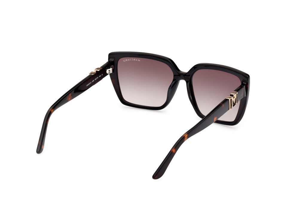 Occhiali da sole Guess by Marciano GM00012 (05B) colore nero lucido - avana scura forma quadrato lenti fumo grad.