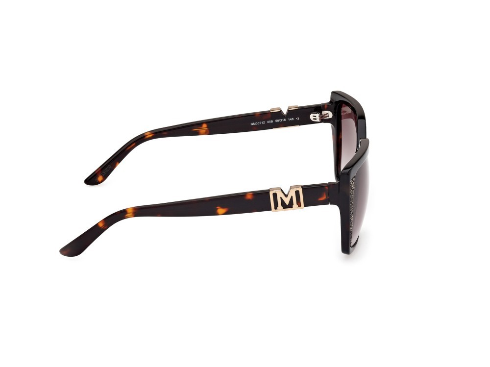 Occhiali da sole Guess by Marciano GM00012 (05B) colore nero lucido - avana scura forma quadrato lenti fumo grad.
