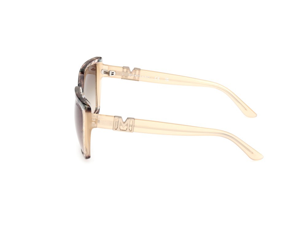 Sunglasses Guess by Marciano GM00012 (59P) color beige avana - avorio lucido shape square lenses verde sfumato