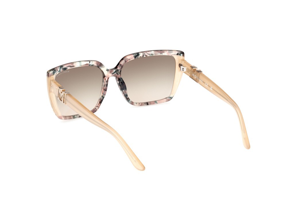 Sunglasses Guess by Marciano GM00012 (59P) color beige avana - avorio lucido shape square lenses verde sfumato
