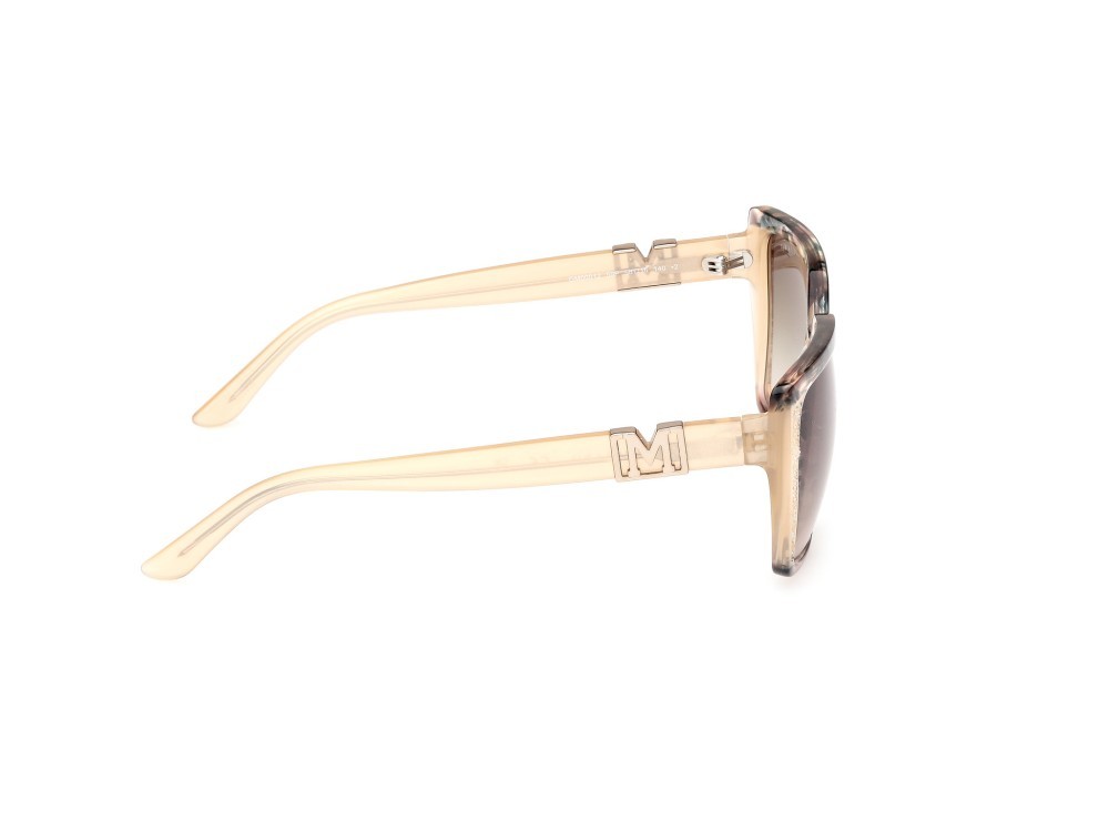 Sunglasses Guess by Marciano GM00012 (59P) color beige avana - avorio lucido shape square lenses verde sfumato