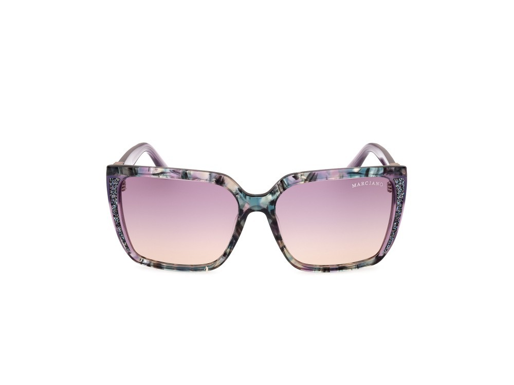Sunglasses Guess by Marciano GM00012 (83Z) color viola - avana shape square lenses viola sfumato/specchiato