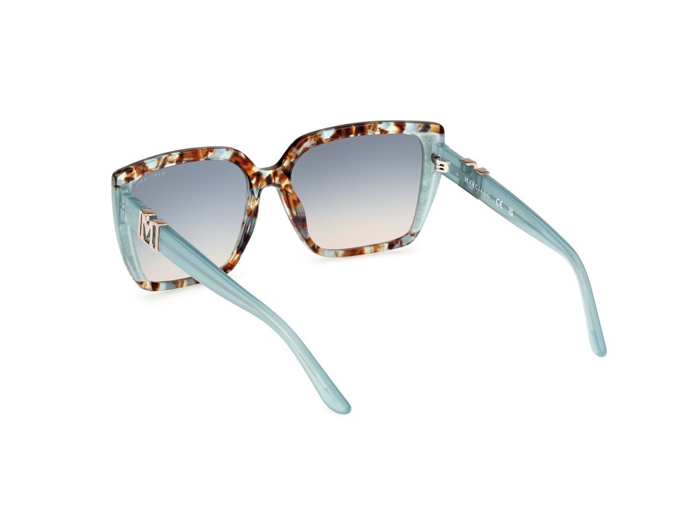 Sunglasses Guess by Marciano GM00012 (89W) color turchese - avana shape square lenses blu sfumato