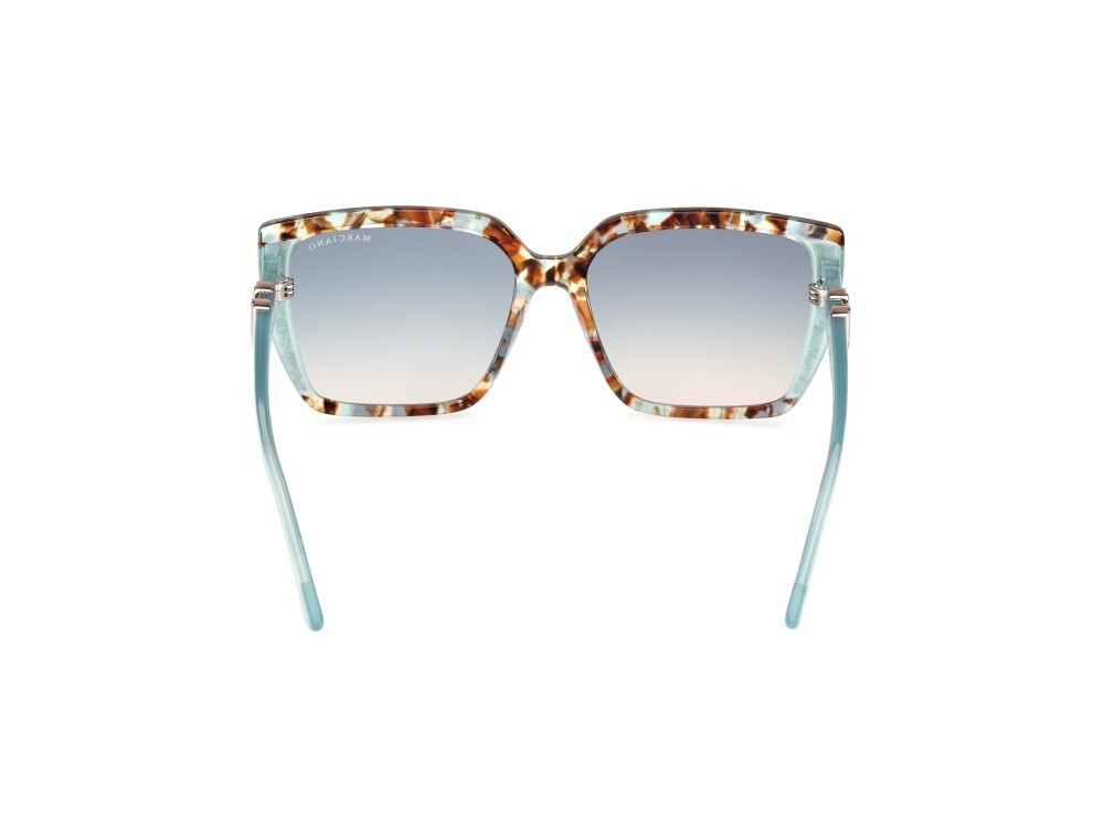 Sunglasses Guess by Marciano GM00012 (89W) color turchese - avana shape square lenses blu sfumato