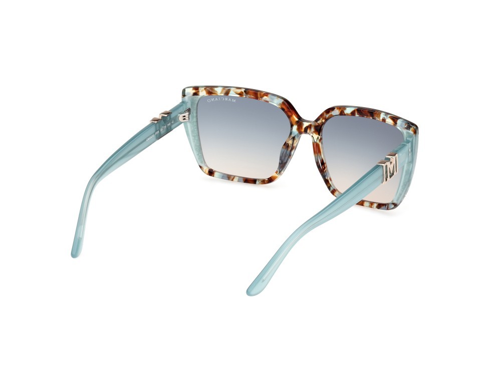 Sunglasses Guess by Marciano GM00012 (89W) color turchese - avana shape square lenses blu sfumato