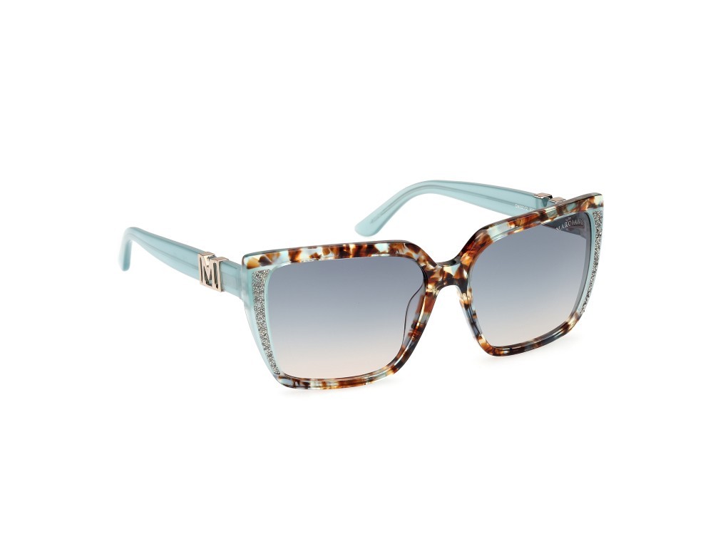 Sunglasses Guess by Marciano GM00012 (89W) color turchese - avana shape square lenses blu sfumato