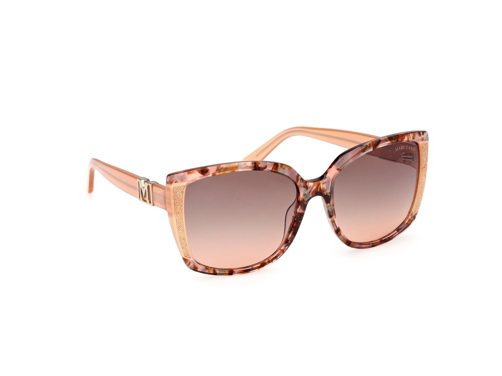 Sonnenbrillen Guess by Marciano GM00013 (44F) farbe arancio - avana form quadratisch gläser marrone sfumato