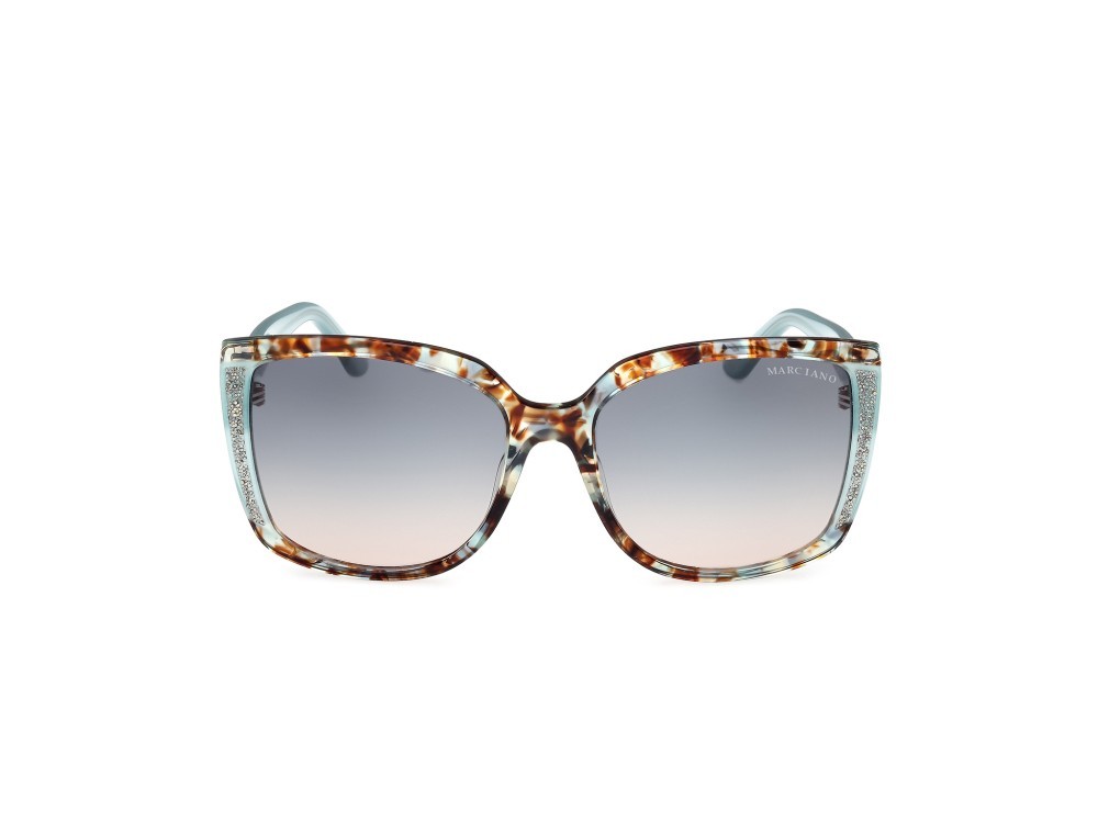 Sonnenbrillen Guess by Marciano GM00013 (89W) farbe turchese - avana form quadratisch gläser blu sfumato