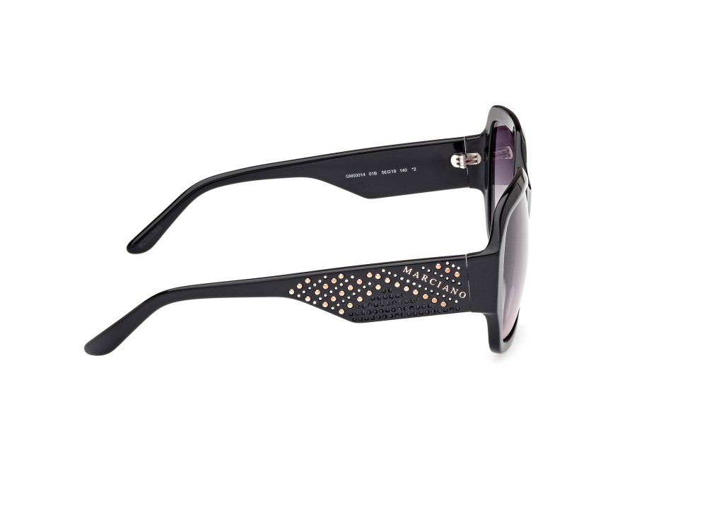 Sunglasses Guess by Marciano GM00014 (01B) color nero lucido shape square lenses fumo grad.