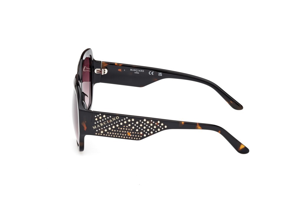 Occhiali da sole Guess by Marciano GM00014 (52F) colore avana scura forma quadrato lenti marrone sfumato