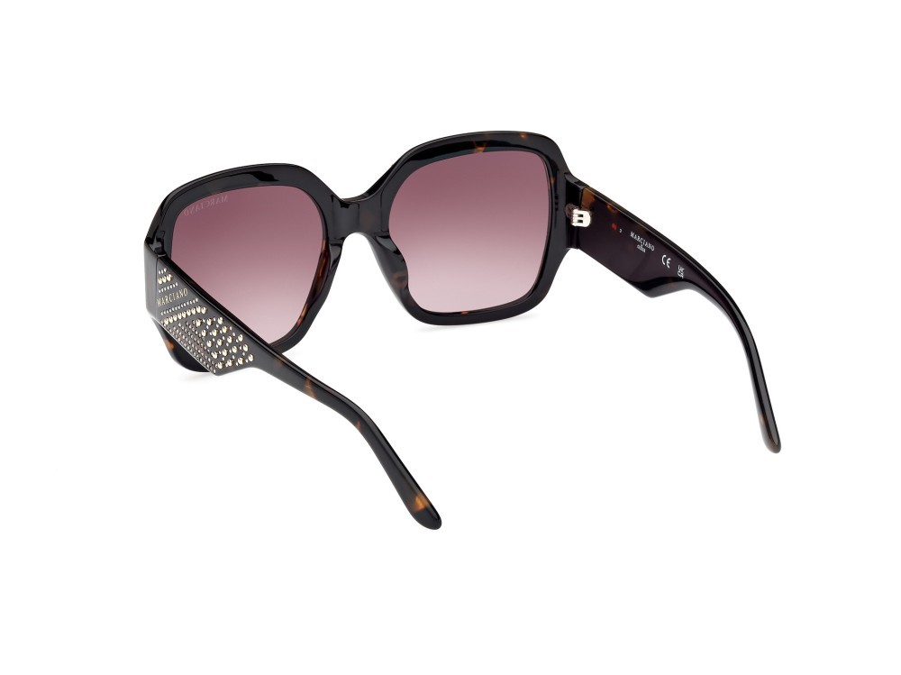 Occhiali da sole Guess by Marciano GM00014 (52F) colore avana scura forma quadrato lenti marrone sfumato