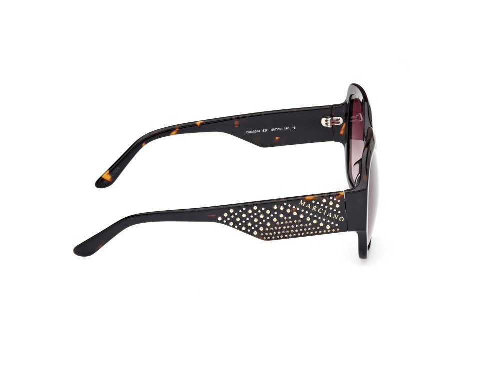 Occhiali da sole Guess by Marciano GM00014 (52F) colore avana scura forma quadrato lenti marrone sfumato