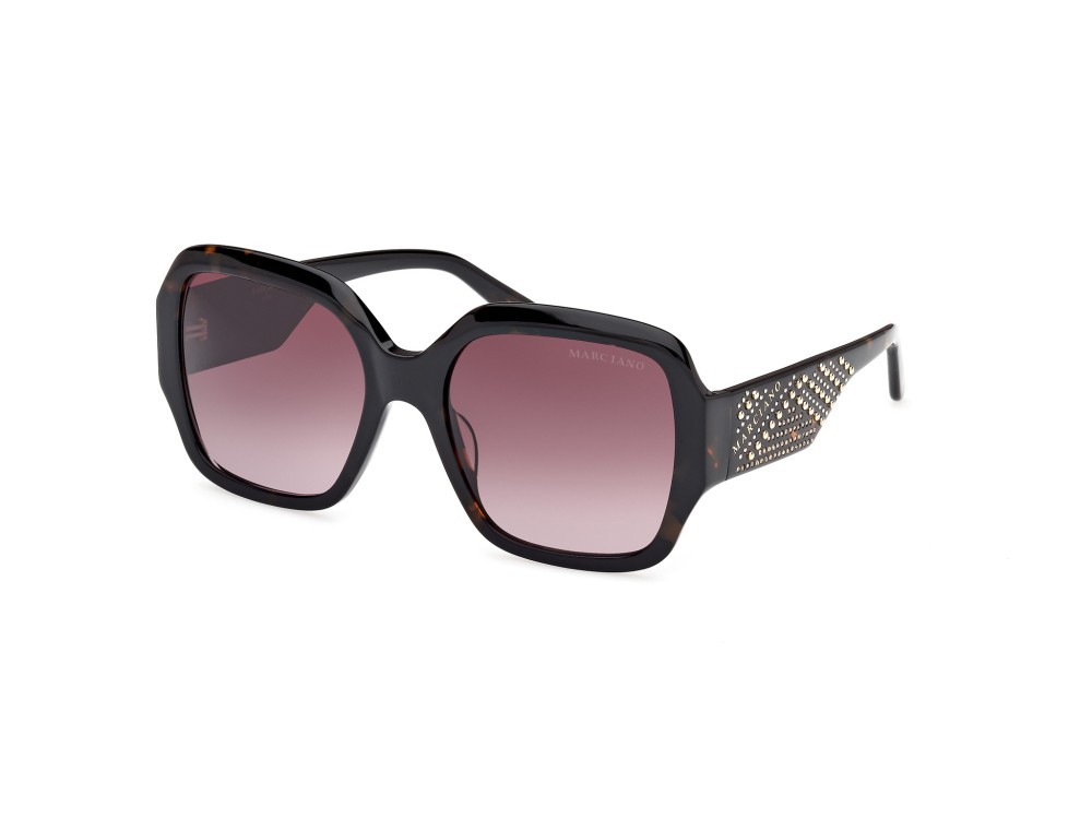 Occhiali da sole Guess by Marciano GM00014 (52F) colore avana scura forma quadrato lenti marrone sfumato