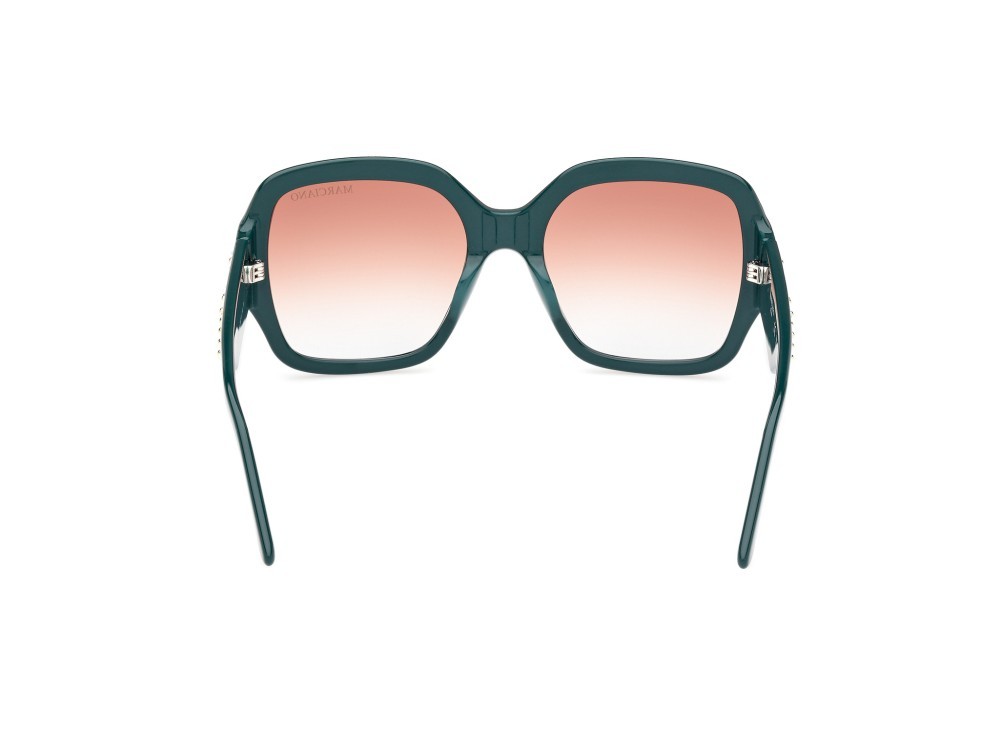 Sunglasses Guess by Marciano GM00014 (98F) color verde scuro lucido shape square lenses marrone sfumato
