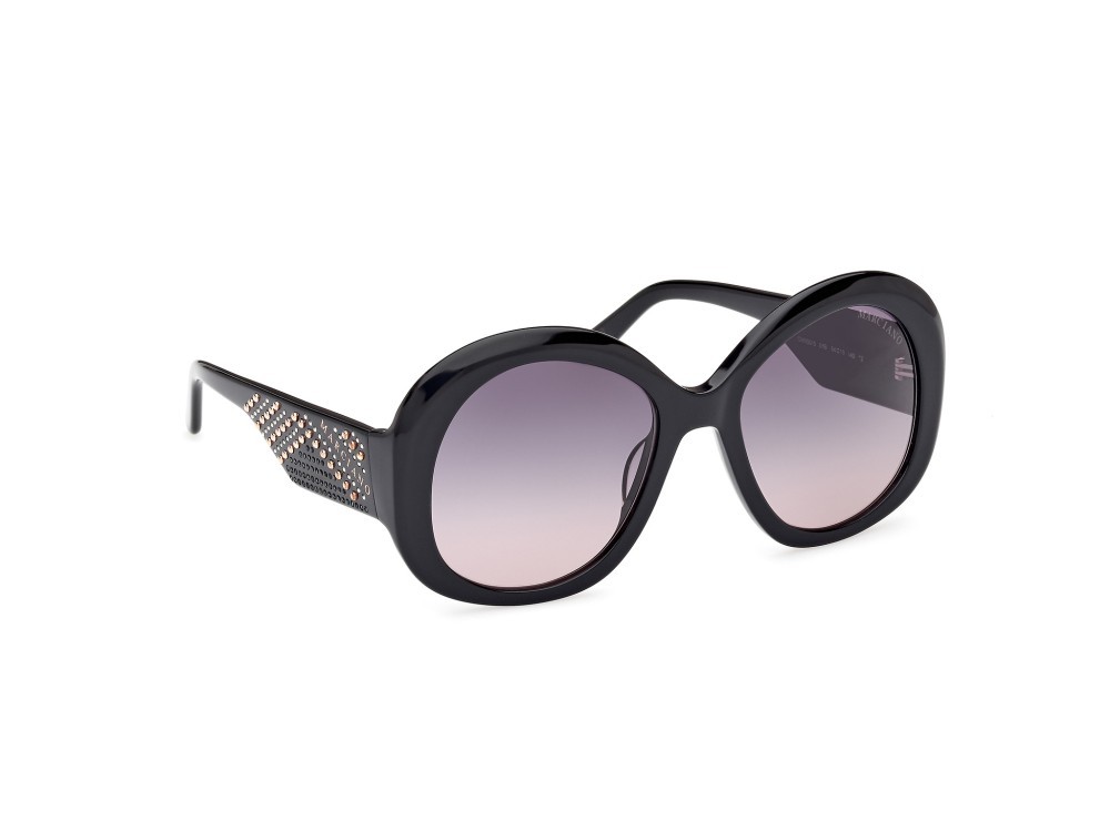 Sunglasses Guess by Marciano GM00015 (01B) color nero lucido shape round lenses fumo grad.