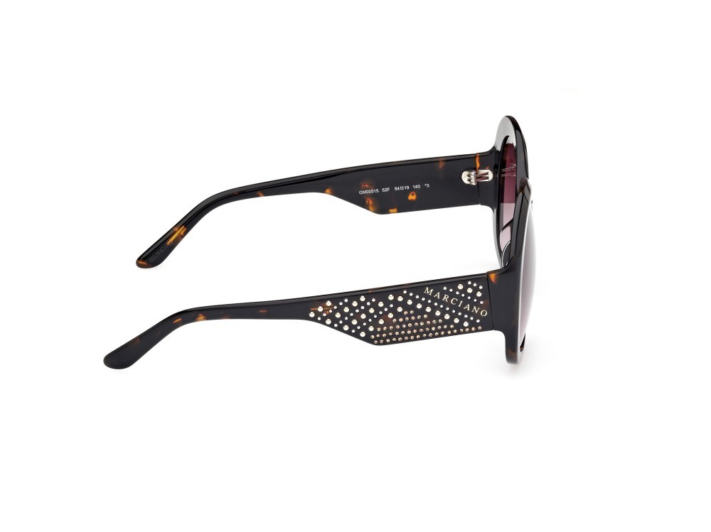 Sunglasses Guess by Marciano GM00015 (52F) color avana scura shape round lenses marrone sfumato