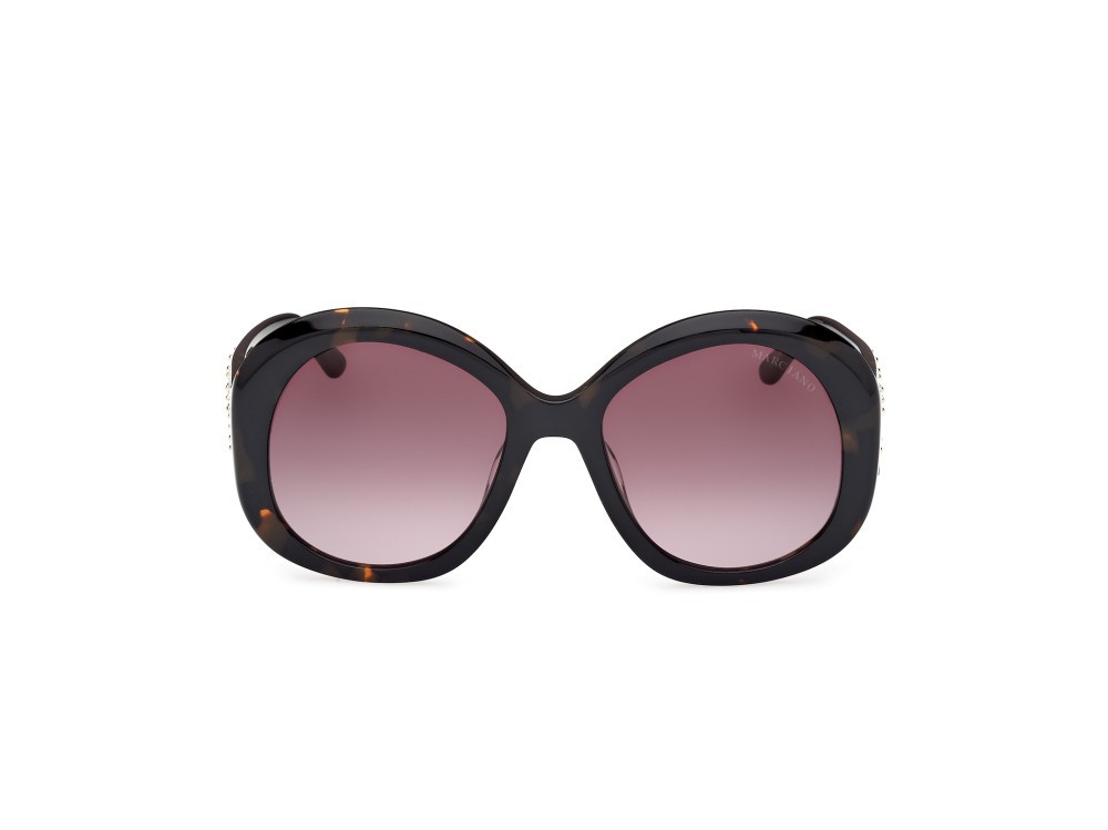 Sunglasses Guess by Marciano GM00015 (52F) color avana scura shape round lenses marrone sfumato