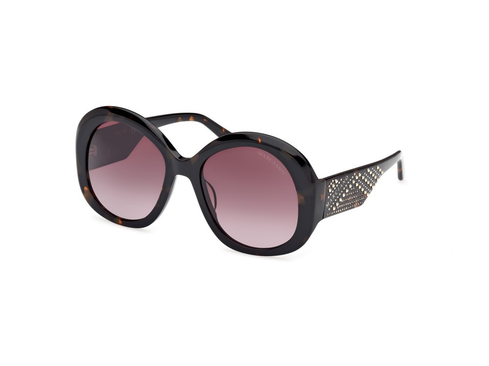 Sunglasses Guess by Marciano GM00015 (52F) color avana scura shape round lenses marrone sfumato