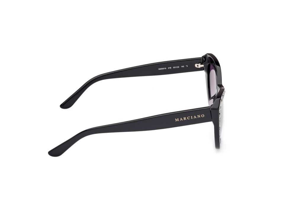 Sunglasses Guess by Marciano GM00016 (01B) color nero lucido shape cat eye lenses fumo grad.