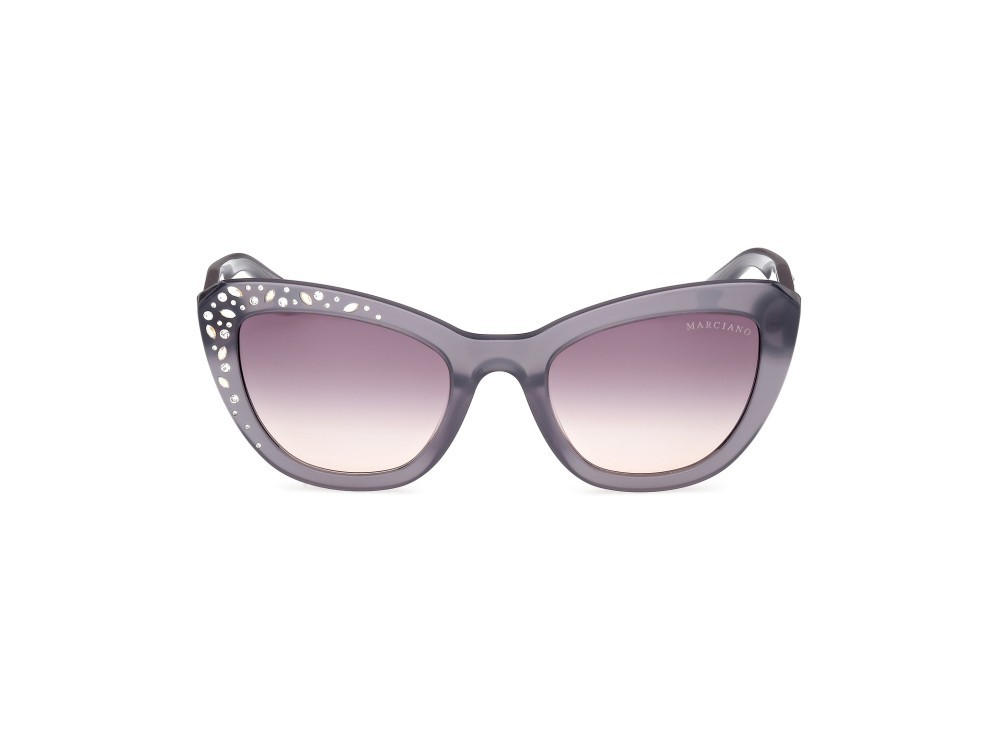 Sunglasses Guess by Marciano GM00016 (20B) color grigio lucido shape cat eye lenses fumo grad.