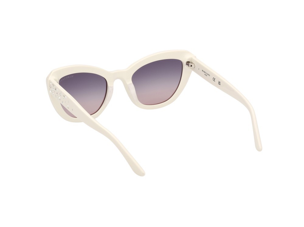 Sunglasses Guess by Marciano GM00016 (21B) color avorio lucido shape cat eye lenses fumo grad.