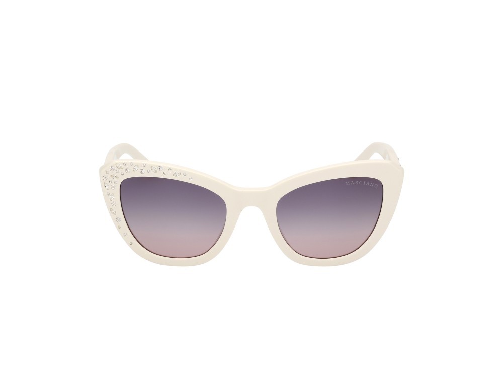 Sunglasses Guess by Marciano GM00016 (21B) color avorio lucido shape cat eye lenses fumo grad.