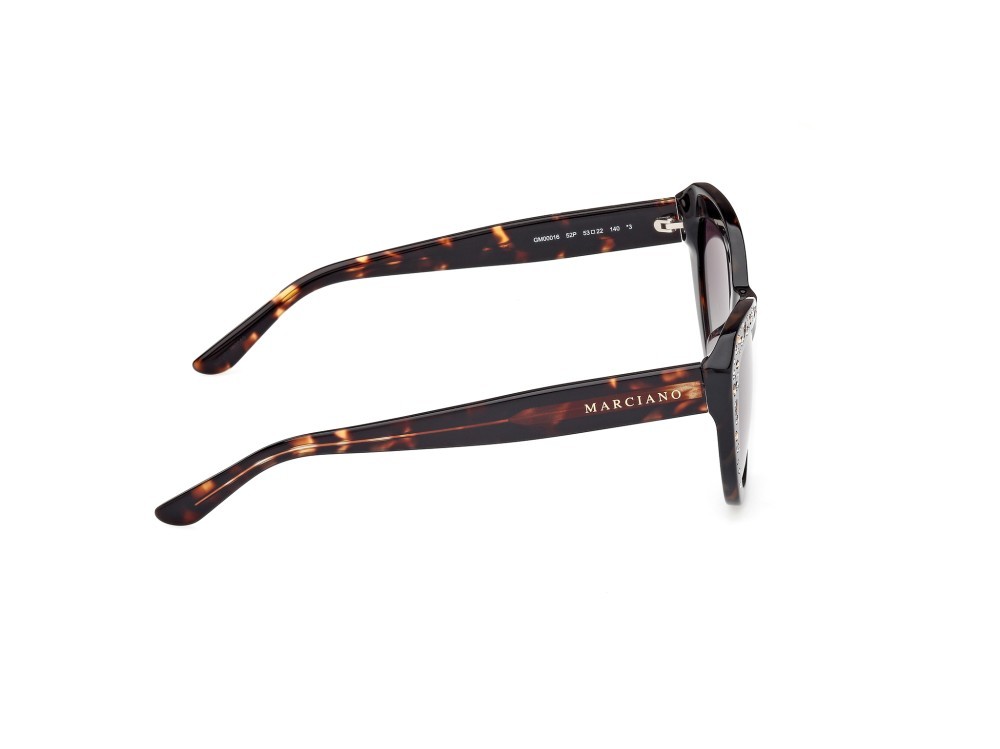 Sunglasses Guess by Marciano GM00016 (52P) color avana scura shape cat eye lenses verde sfumato