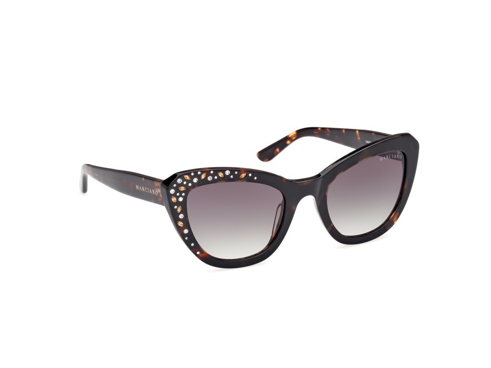 Sunglasses Guess by Marciano GM00016 (52P) color avana scura shape cat eye lenses verde sfumato