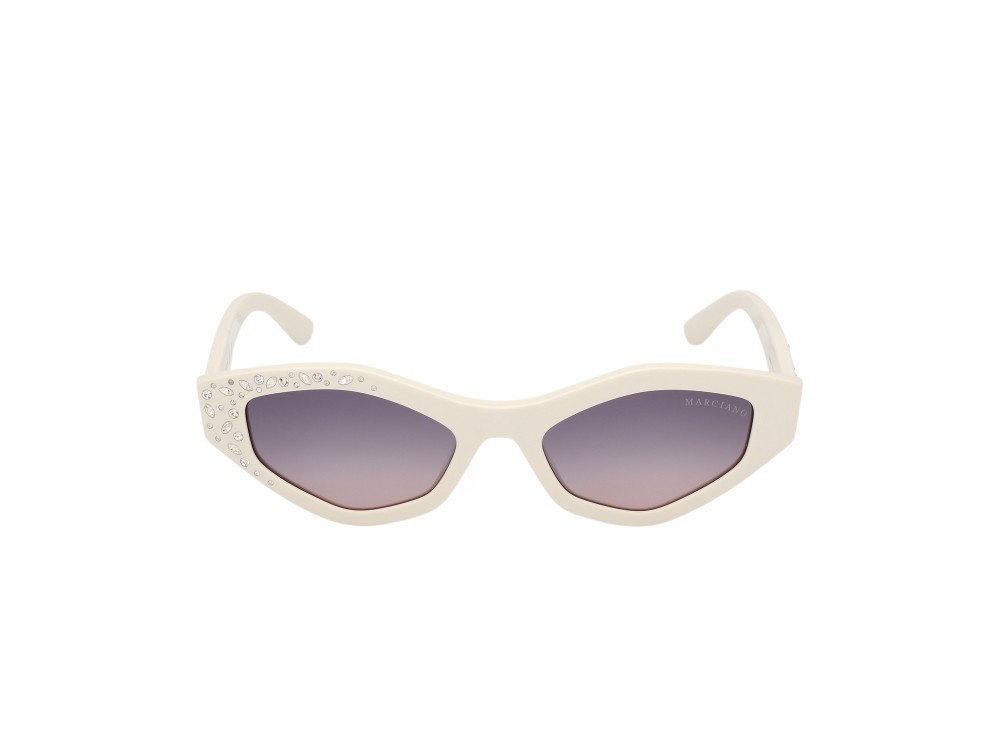 Sonnenbrillen Guess by Marciano GM00017 (21B) farbe avorio lucido form geometrisch gläser fumo grad.