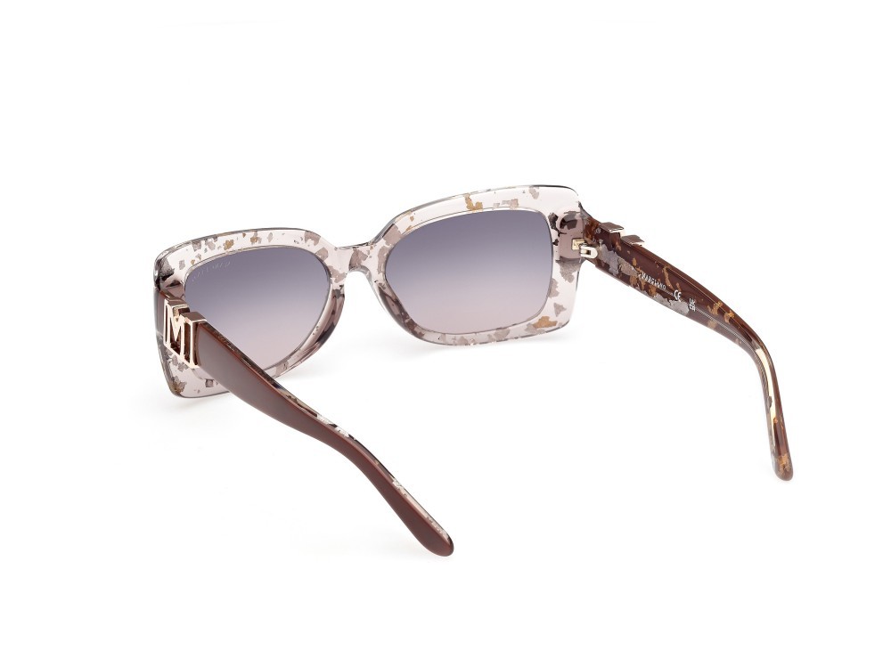 Sunglasses Guess by Marciano GM00018 (50B) color marrone scuro lucido shape rectangle lenses fumo grad.