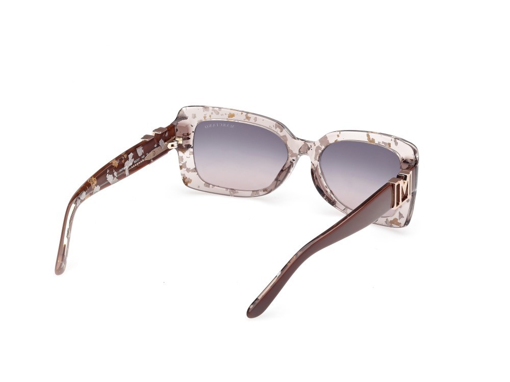 Sunglasses Guess by Marciano GM00018 (50B) color marrone scuro lucido shape rectangle lenses fumo grad.