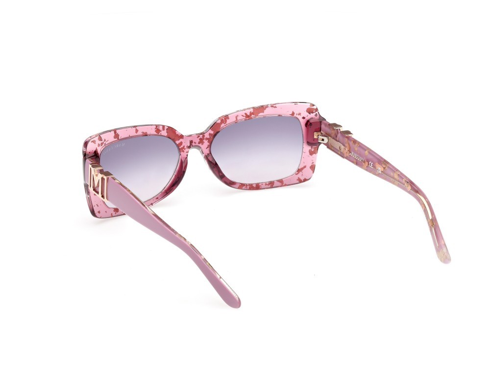Sunglasses Guess by Marciano GM00018 (83Z) color viola lucido shape rectangle lenses viola sfumato o specchiato